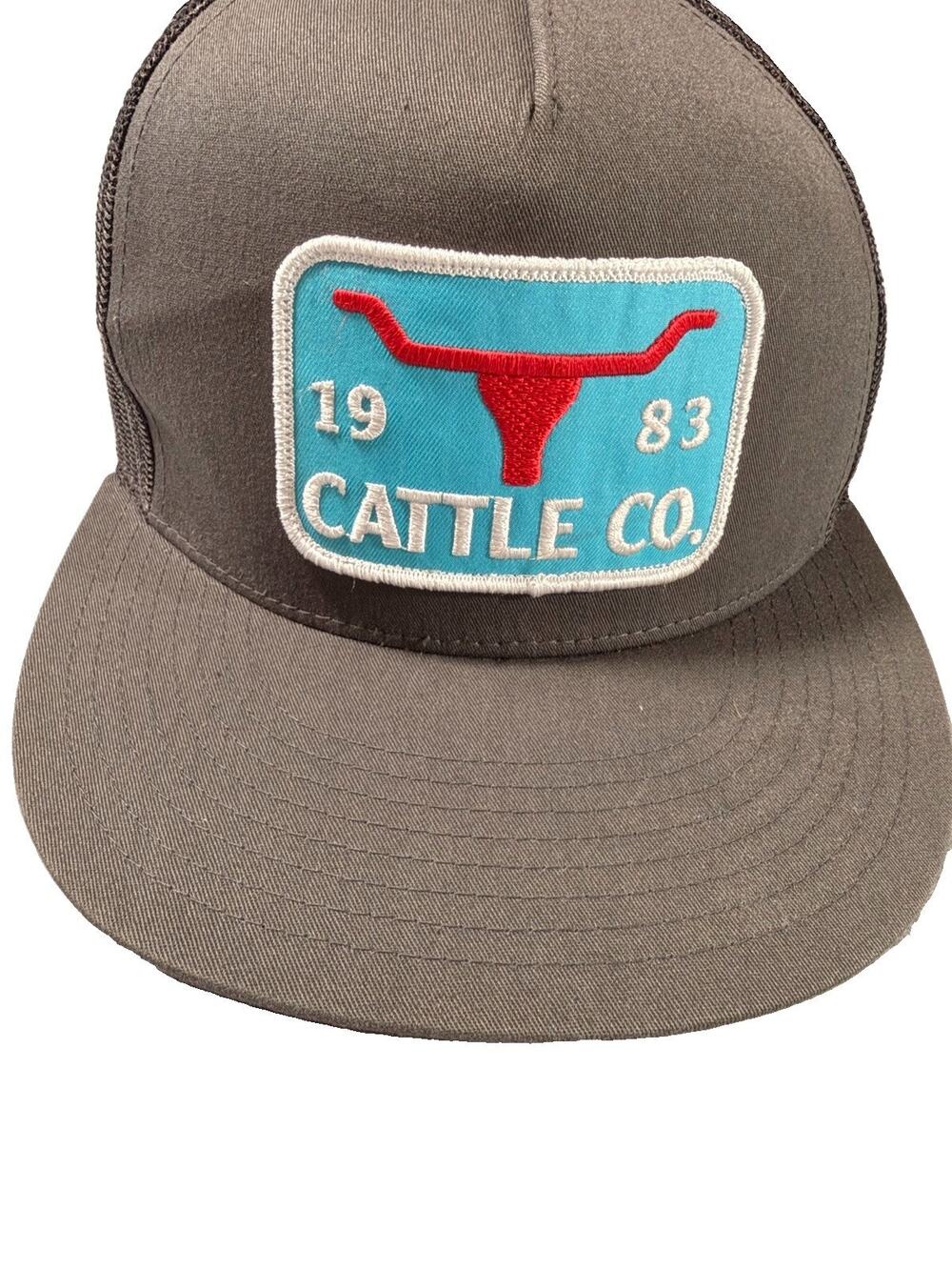 Yupoong The Classics Cattle Co. Trucker Hat Snapback Gray Vintage Style OSFA